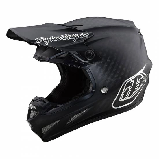 Troy Lee トロイリー カーボン SE4 SPY+ ゴーグル　モトクロス Troy Lee Designs SE4 Carbon Midnight Black Chrome Motocross Helmet