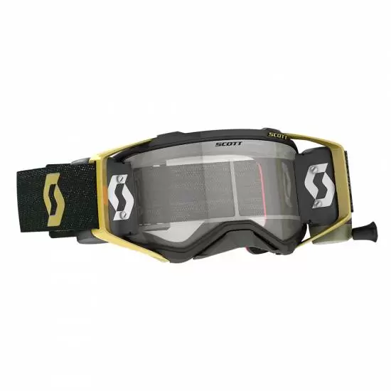 Scott Prospect Black Gold Clear Lens WFS Goggles MD Racing Products