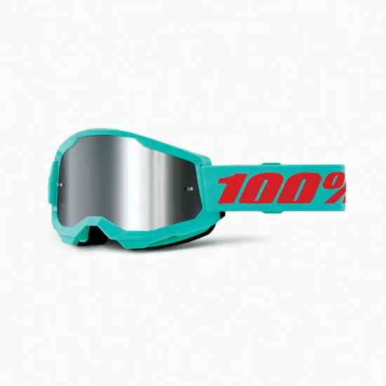 100 Strata 2 Maupiti Silver Mirror Lens Goggles