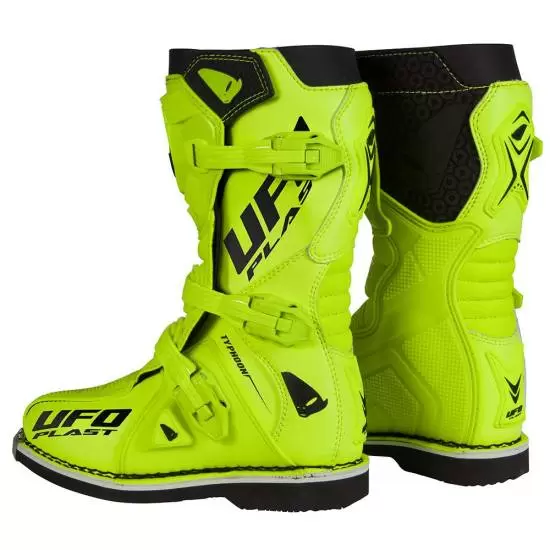 UFO Kids Typhoon Neon Yellow Motocross Boots MD Racing Products