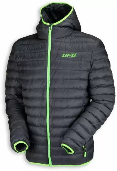 UFO 2018 Winter Jacket Black Green MD Racing Products