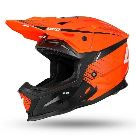 UFO Echus Orange Black Motocross Helmet MD Racing Products