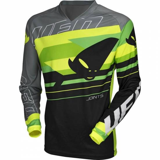 UFO モトクロス　シャツ UFO Joint Grey/Green Motocross Jersey | Premium MX Gear | MD
