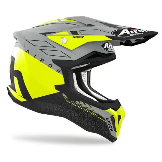 Airoh Strycker Skin Yellow Matt Helmet | MD Racing Products