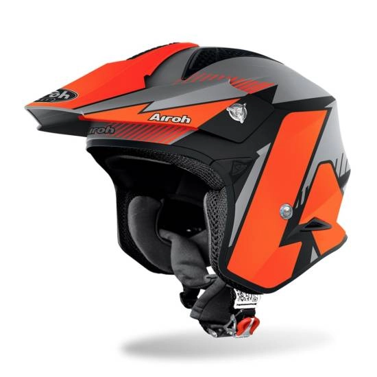 Airoh TRR S Pure Orange Matt Trials Helmet | MD Racing Products