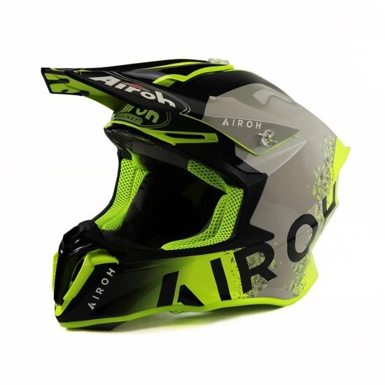 Airoh Twist 2.0 Bit Yellow Gloss Motocross Helmet | MD Racing Products