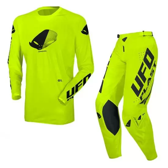 UFO MX23 Radial Motocross Kit Combo Neon Yellow MD Racing Products