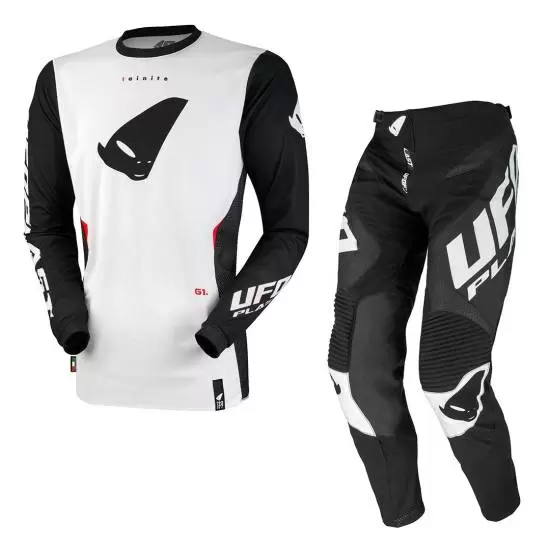 UFO Tainite White Black Jersey Pant Combo Kit MD Racing Products