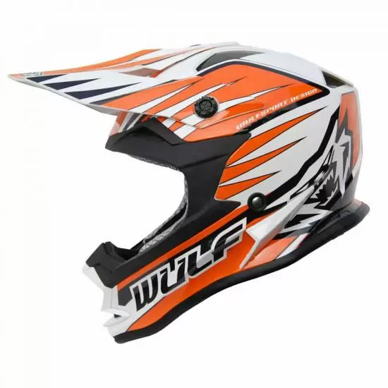 Orange motocross helmet discount