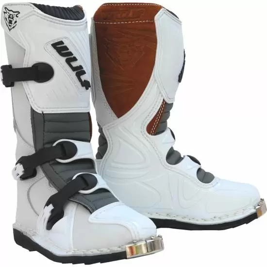 Wulfsport Kids LA White Motocross Boots MD Racing Products