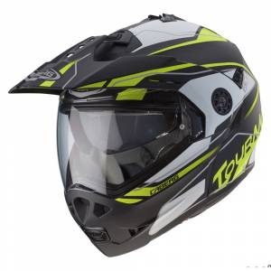 Caberg Tourmax Marathon Matt Black White Yellow Fluo Flip Up Helmet