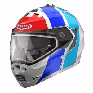 Caberg Duke II Impact White Blue Red Flip Up Helmet