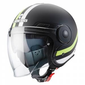 Caberg Uptown Chrono Matt Black Yellow Fluo Open Face Helmet