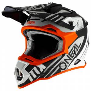 ONeal 2 Series Spyde 2.0 Black White Orange Motocross Helmet