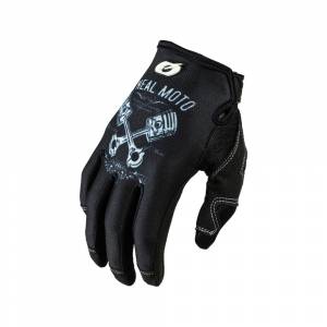 ONeal Mayhem Pistons II Black White Motocross Gloves