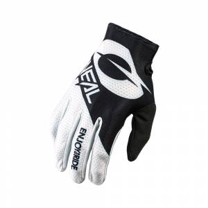 ONeal Matrix Stacked Black White Motocross Gloves