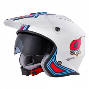 ONeal Volt MN1 White Red Blue Open Face Helmet