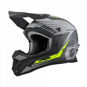 ONeal 1 Series Stream Grey Neon Yellow Motocross Helmet