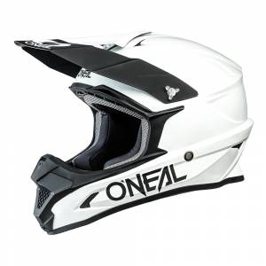 ONeal 1 Series Solid White Motocross Helmet