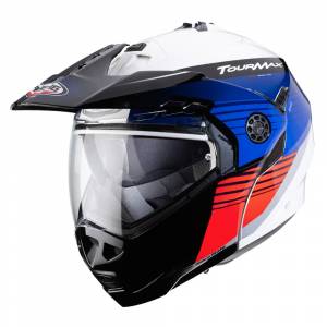 Caberg Tourmax Titan White Blue Red Flip Up Helmet