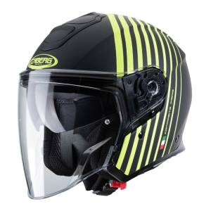 Caberg Flyon Bakari Matt Black Yellow Open Face Helmet