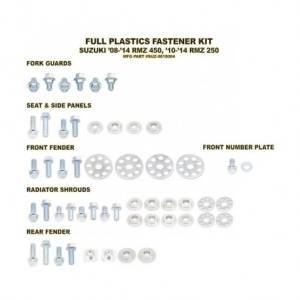 Bolt Hardware Suzuki RMZ 250 2010-18 450 2008-17 Full Plastics Fastener Kit