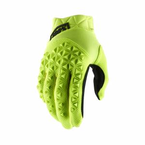 100% Airmatic Fluo Yellow Black Motocross Gloves