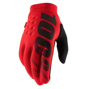 100% Brisker Red Cold Weather Motocross Gloves