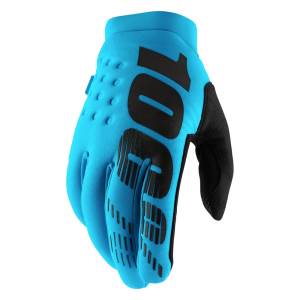 100% Brisker Turquoise Cold Weather Motocross Gloves
