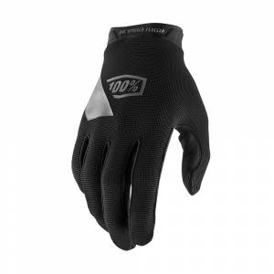 100% Kids Ridecamp Black Motocross Gloves