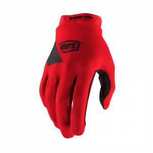 100% Kids Ridecamp Red Motocross Gloves