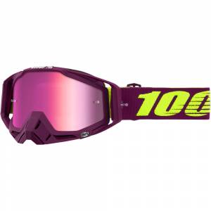 100% Racecraft Klepto Pink Mirror Lens Motocross Goggles