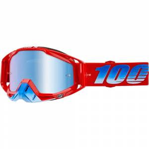 100% Racecraft Kuriakin Blue Mirror Lens Motocross Goggles