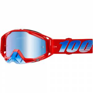 100% Racecraft Kuriakin Blue Mirror Lens Motocross Goggles