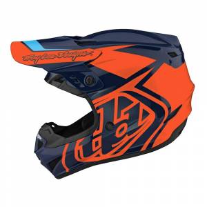 Troy Lee Designs Kids GP Overload Navy Orange Motocross Helmet