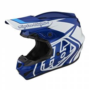 Troy Lee Designs Kids GP Overload Blue White Motocross Helmet