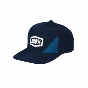 100% Cornerstone Navy Snapback Trucker Hat