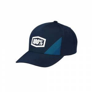 100% Cornerstone X-Fit Navy Snapback Trucker Hat