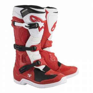 Alpinestars Tech 3 Red White Motocross Boots