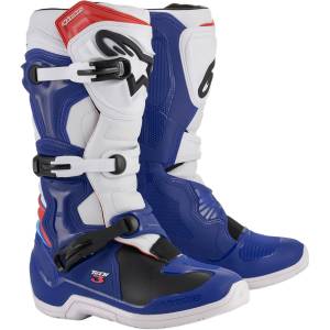 Alpinestars Tech 3 Blue White Red Motocross Boots