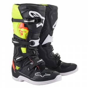 Alpinestars Tech 5 White Grey Red Fluo Motocross Boots