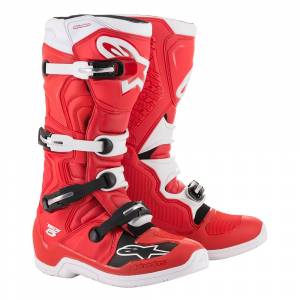 Alpinestars Tech 5 Red White Motocross Boots