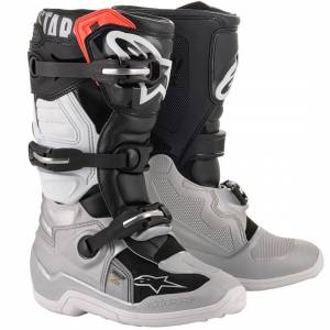 Alpinestars Kids Tech 7S Black Silver White Gold Motocross Boots