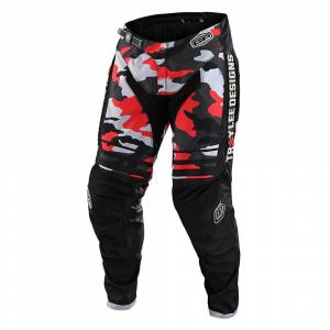 Troy Lee Designs GP Formula Camo Black Rocket Red Motocross Pants