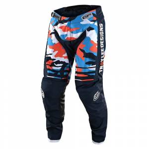 Troy Lee Designs GP Formula Camo Navy Orange Motocross Pants