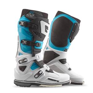 Gaerne SG22 MX Boots - White Black Light Blue