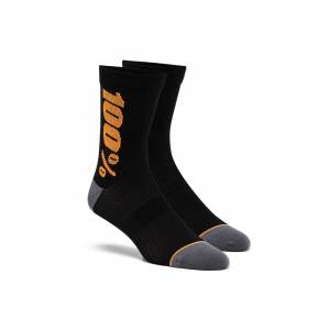 100% RHYTHM Merino Wool Black Bronze Performance Socks
