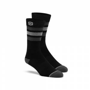 100% Stripes Black Casual Socks