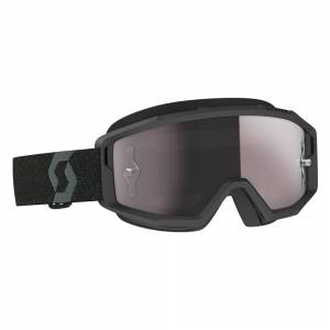 Scott Primal Black Silver Chrome Lens Motocross Goggles