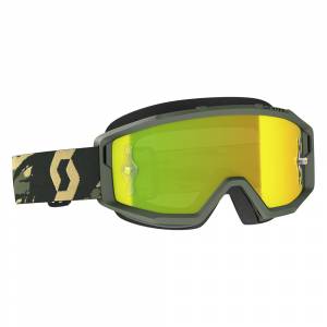 Scott Primal Camo Kaki Yellow Chrome Lens Motocross Goggles